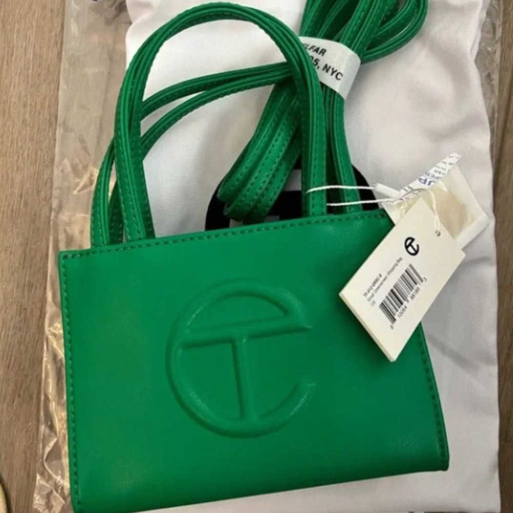 Authentic Telfar Small Greenscreen Shopping Bag